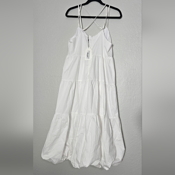 English Factory White Tiered Maxi Dress with Spaghetti Straps - Picture 5 of 10